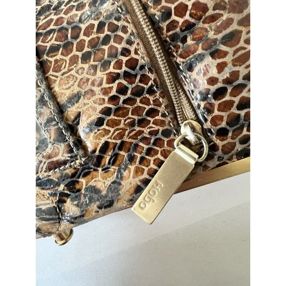 Hobo Wallet Womens The Original Brown Snakeskin Lauren Clasp